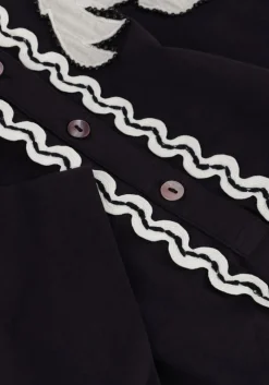 donkerblauwe antik batik midi jurk dali dress