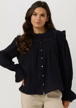 donkerblauwe antik batik blouses bernardo blouse