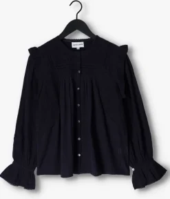 donkerblauwe antik batik blouses bernardo blouse