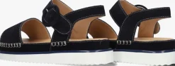 donkerblauwe ayana platte sandalen 11865