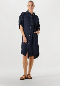 donkerblauwe bellamy midi jurk fay