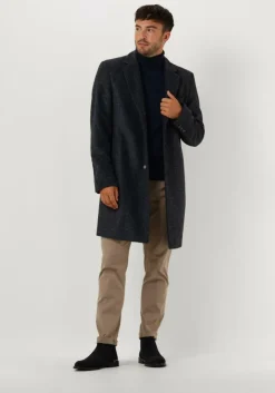 donkerblauwe boss black gewatteerde jas h-hyde-j-234