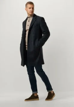 donkerblauwe boss black gewatteerde jas h-hyde-j-234