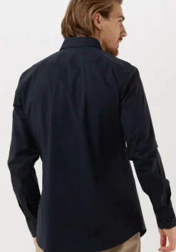 donkerblauwe boss black klassiek overhemd h-hank-kent0c1-214