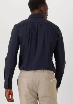 donkerblauwe boss black klassiek overhemd p-hank-kent-c1-222