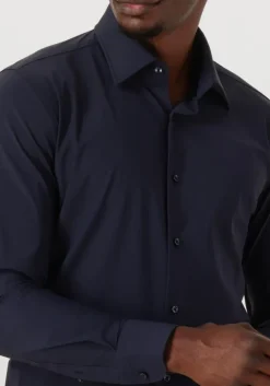 donkerblauwe boss black klassiek overhemd p-hank-kent-c1-222