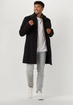 donkerblauwe boss black mantel h-hyde-bib-234