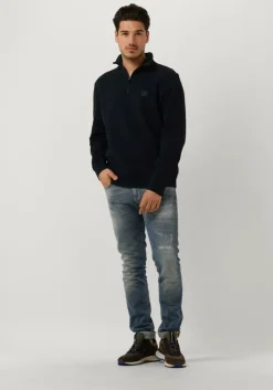 donkerblauwe boss orange sweater zetrust