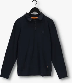 donkerblauwe boss orange sweater zetrust