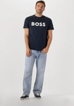 donkerblauwe boss orange t-shirt thinking_1