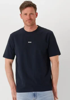 donkerblauwe boss orange t-shirt tchup 10242929 01