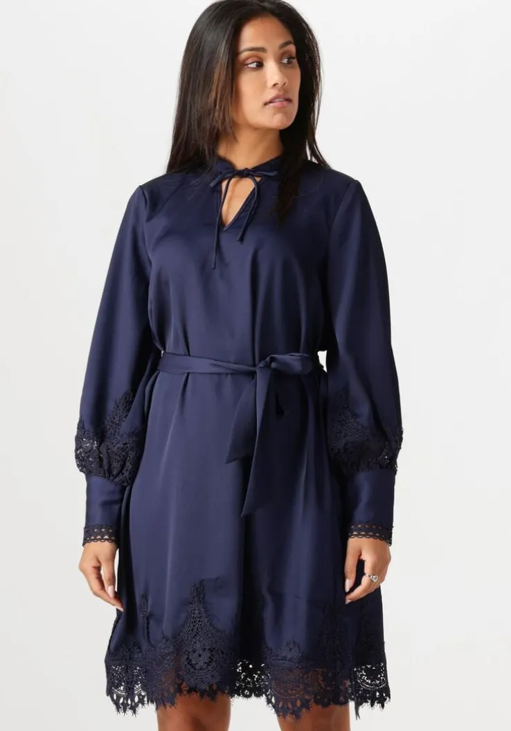 donkerblauwe bruuns bazaar mini jurk felicia dress