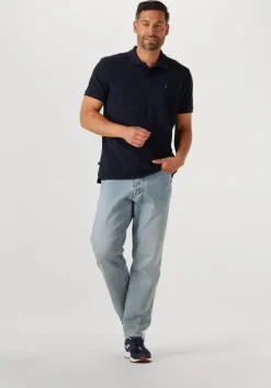 donkerblauwe butcher of blue polo army pique polo