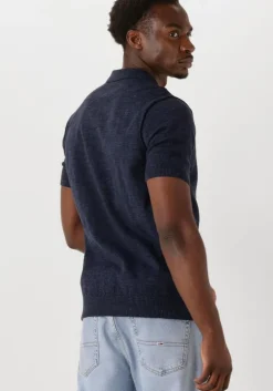 donkerblauwe butcher of blue polo lt clifden polo