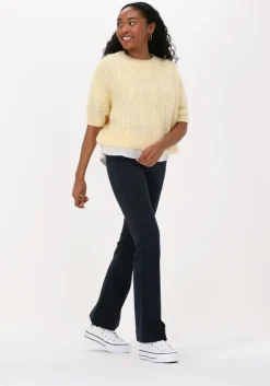 donkerblauwe by-bar flared broek lowie pant