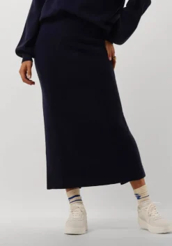 donkerblauwe by-bar midirok dex skirt