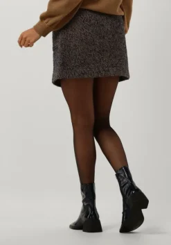 donkerblauwe by-bar minirok lottie tweed skirt