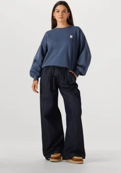 donkerblauwe by-bar sweater bibi lucky curve sweater