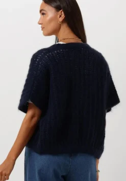 donkerblauwe by-bar vest anna cardigan