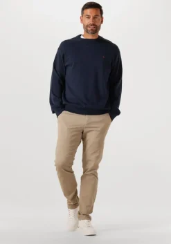 donkerblauwe calvin klein trui ls ez corron crewnk sweater 12gg