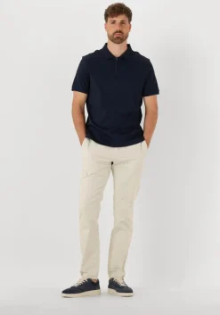 donkerblauwe calvin klein polo liquid touch welt zip polo