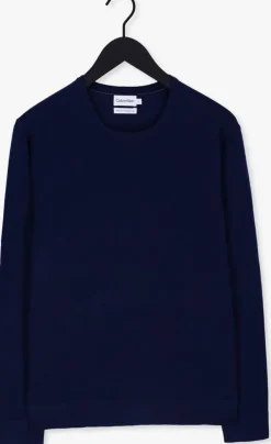donkerblauwe calvin klein sweater superior wool crew neck sweater