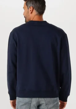 donkerblauwe calvin klein sweater ls eu 350terry monogram cn sweat