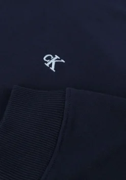 donkerblauwe calvin klein sweater ls eu 350terry monogram cn sweat