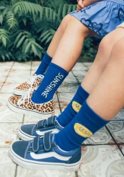 donkerblauwe carlijnq sokken smilies - socks