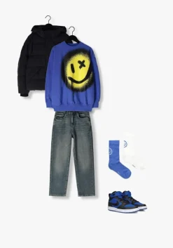 donkerblauwe cars jeans gewatteerde jas camden