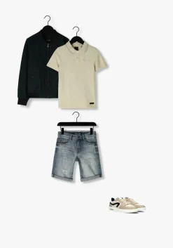 donkerblauwe cars jeans gewatteerde jas baryn