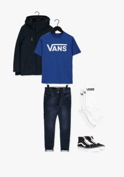 donkerblauwe cars jeans slim fit jeans kids burgo jog