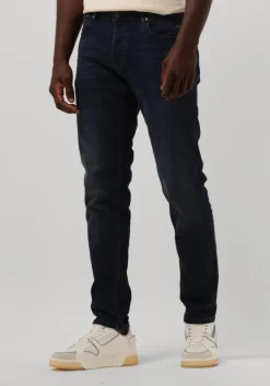 donkerblauwe cast iron straight leg jeans shiftback regular tapered