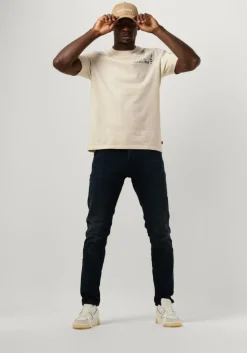 donkerblauwe cast iron straight leg jeans shiftback regular tapered