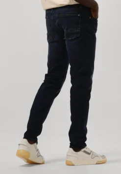 donkerblauwe cast iron straight leg jeans shiftback regular tapered