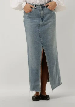 donkerblauwe circle of trust maxirok kae dnm skirt