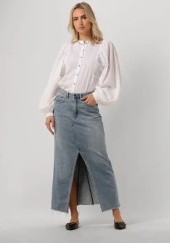 donkerblauwe circle of trust maxirok kae dnm skirt