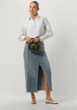 donkerblauwe circle of trust maxirok kae dnm skirt