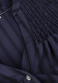 donkerblauwe co'couture blouses lulu smock v-shirt