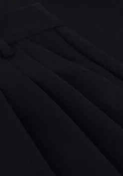 donkerblauwe co'couture pantalon vola pleated long pant