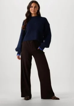 donkerblauwe co'couture truien/vesten coralee crop knit