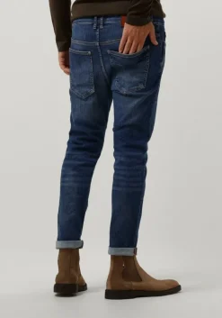 donkerblauwe drykorn slim fit jeans west 260135