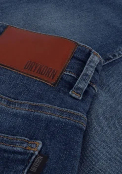 donkerblauwe drykorn slim fit jeans west 260135