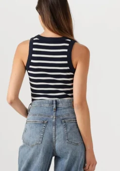 donkerblauwe drykorn top olina