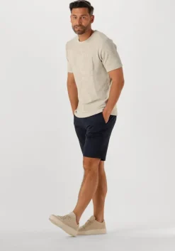 donkerblauwe dstrezzed korte broek lancaster shorts