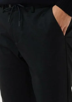 donkerblauwe dstrezzed pantalon lancaster tapered jogger printed pattern