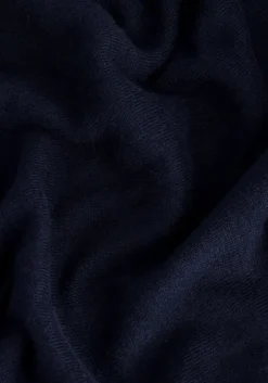 donkerblauwe dstrezzed trui mock neck soft cotton melange