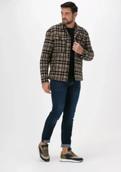 donkerblauwe dstrezzed t-shirt mc. queen basic tee organic slub jersey