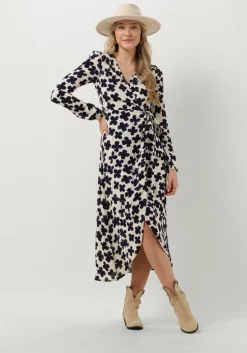 donkerblauwe fabienne chapot midi jurk natasja dress 124