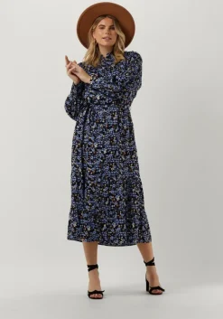 donkerblauwe fabienne chapot midi jurk noa dress 126